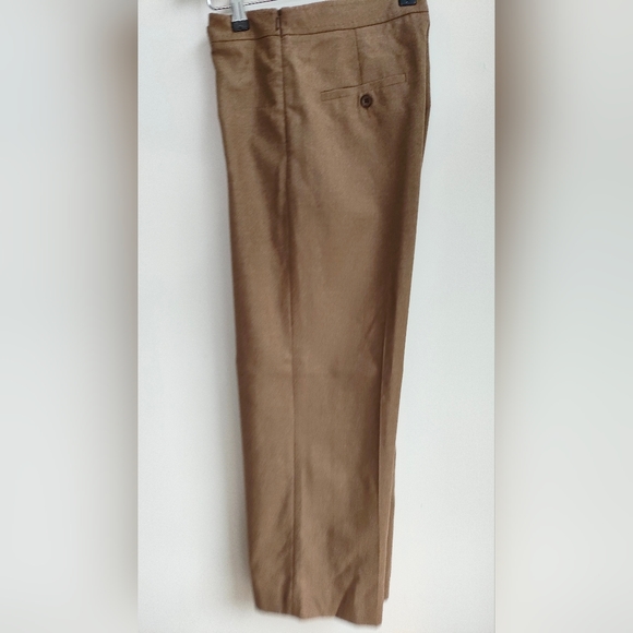 Jigsaw Brown Tan 100% Wool Wide Leg Trousers Size 10 - Picture 7 of 8